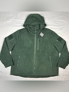 Baerskin Mens Signature Fleece Jacket 4XL Hooded Full Zip Green
